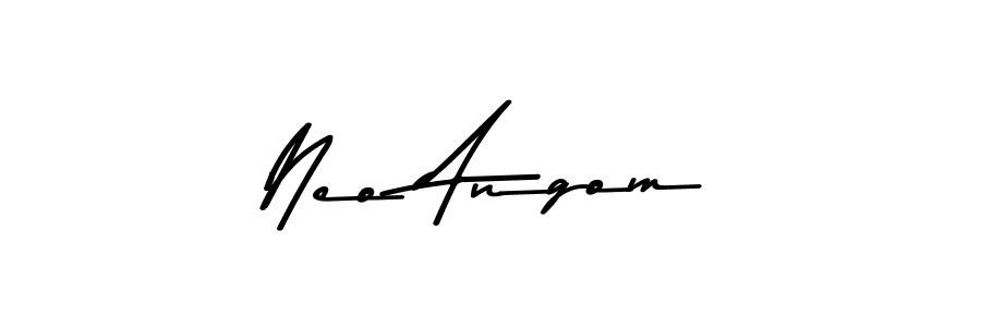 Create a beautiful signature design for name Neo Angom. With this signature (Asem Kandis PERSONAL USE) fonts, you can make a handwritten signature for free. Neo Angom signature style 9 images and pictures png