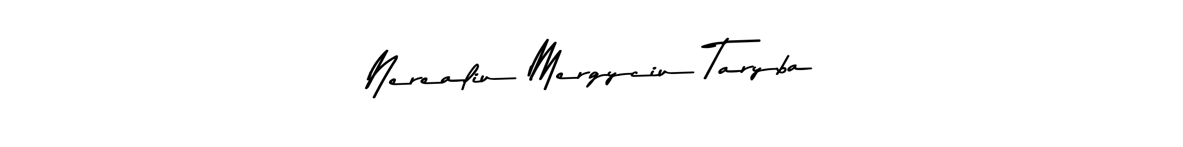 Make a beautiful signature design for name Nerealiu Mergyciu Taryba. Use this online signature maker to create a handwritten signature for free. Nerealiu Mergyciu Taryba signature style 9 images and pictures png