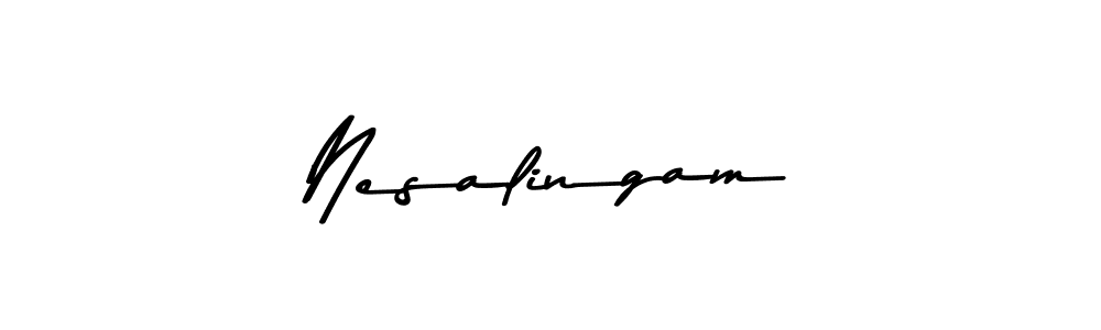 Make a beautiful signature design for name Nesalingam. With this signature (Asem Kandis PERSONAL USE) style, you can create a handwritten signature for free. Nesalingam signature style 9 images and pictures png