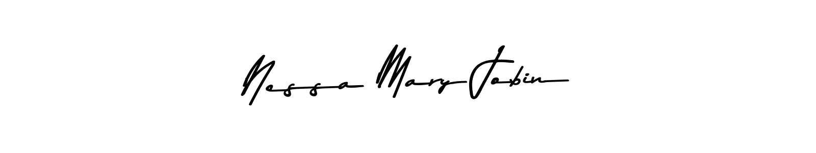Similarly Asem Kandis PERSONAL USE is the best handwritten signature design. Signature creator online .You can use it as an online autograph creator for name Nessa Mary Jobin. Nessa Mary Jobin signature style 9 images and pictures png