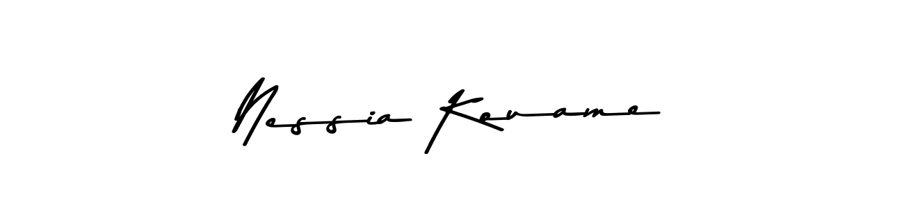 Create a beautiful signature design for name Nessia Kouame. With this signature (Asem Kandis PERSONAL USE) fonts, you can make a handwritten signature for free. Nessia Kouame signature style 9 images and pictures png