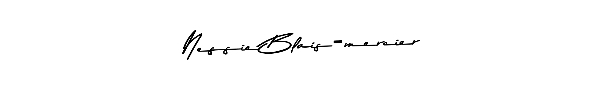 The best way (Asem Kandis PERSONAL USE) to make a short signature is to pick only two or three words in your name. The name Nessie Blais-mercier include a total of six letters. For converting this name. Nessie Blais-mercier signature style 9 images and pictures png