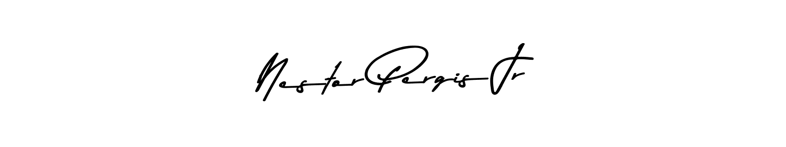 The best way (Asem Kandis PERSONAL USE) to make a short signature is to pick only two or three words in your name. The name Nestor Pergis Jr include a total of six letters. For converting this name. Nestor Pergis Jr signature style 9 images and pictures png