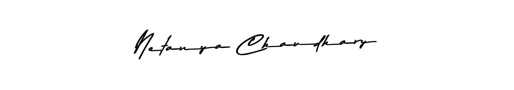 Create a beautiful signature design for name Netanya Chaudhary. With this signature (Asem Kandis PERSONAL USE) fonts, you can make a handwritten signature for free. Netanya Chaudhary signature style 9 images and pictures png