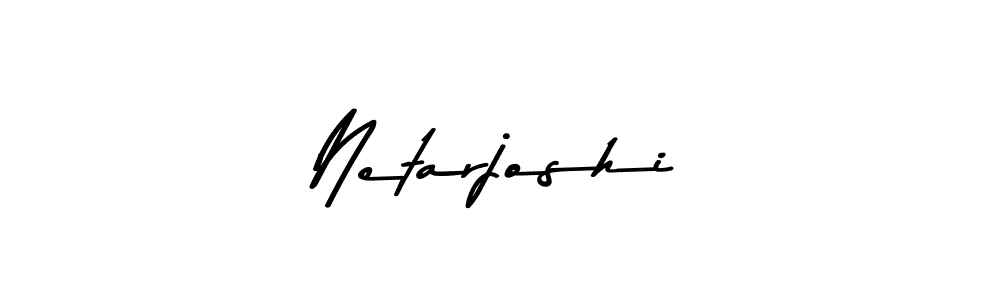 Create a beautiful signature design for name Netarjoshi. With this signature (Asem Kandis PERSONAL USE) fonts, you can make a handwritten signature for free. Netarjoshi signature style 9 images and pictures png