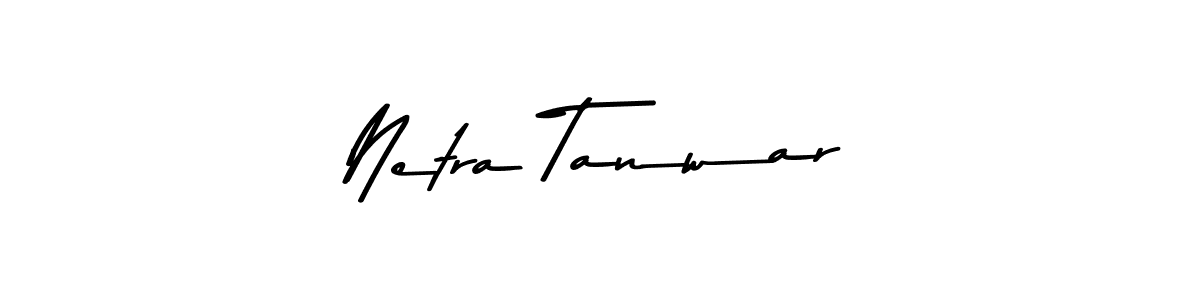 Make a beautiful signature design for name Netra Tanwar. With this signature (Asem Kandis PERSONAL USE) style, you can create a handwritten signature for free. Netra Tanwar signature style 9 images and pictures png