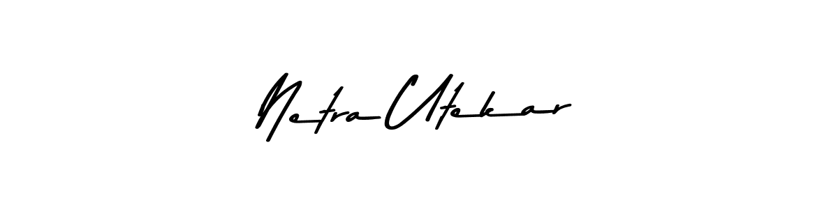 Netra Utekar stylish signature style. Best Handwritten Sign (Asem Kandis PERSONAL USE) for my name. Handwritten Signature Collection Ideas for my name Netra Utekar. Netra Utekar signature style 9 images and pictures png