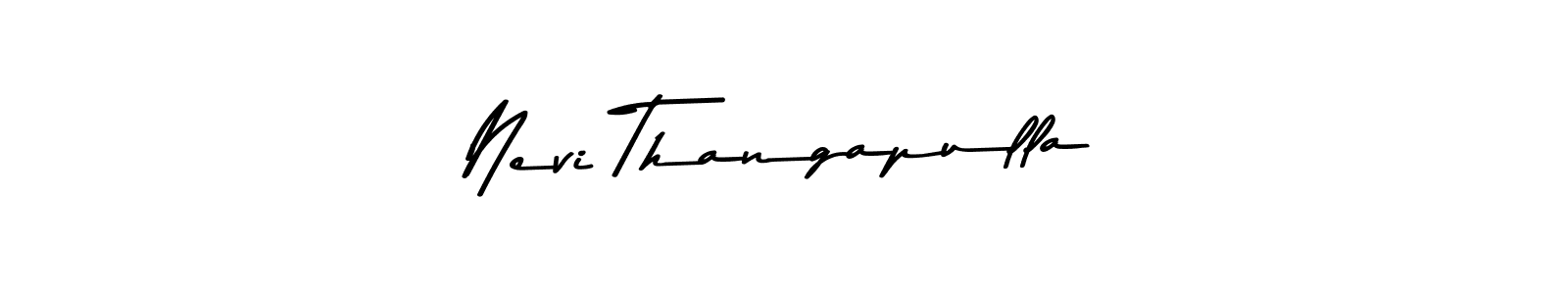 How to make Nevi Thangapulla name signature. Use Asem Kandis PERSONAL USE style for creating short signs online. This is the latest handwritten sign. Nevi Thangapulla signature style 9 images and pictures png