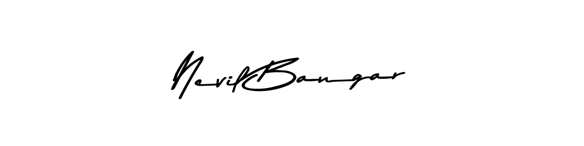 Create a beautiful signature design for name Nevil Bangar. With this signature (Asem Kandis PERSONAL USE) fonts, you can make a handwritten signature for free. Nevil Bangar signature style 9 images and pictures png