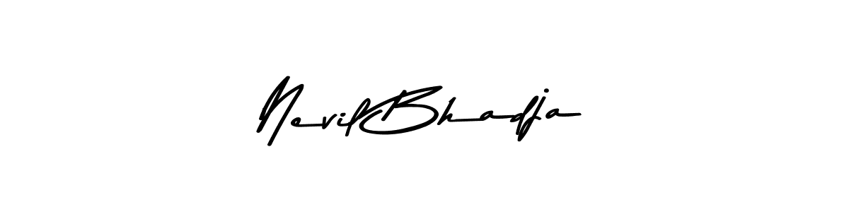 Create a beautiful signature design for name Nevil Bhadja. With this signature (Asem Kandis PERSONAL USE) fonts, you can make a handwritten signature for free. Nevil Bhadja signature style 9 images and pictures png