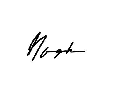Make a beautiful signature design for name Nfgh. With this signature (Asem Kandis PERSONAL USE) style, you can create a handwritten signature for free. Nfgh signature style 9 images and pictures png