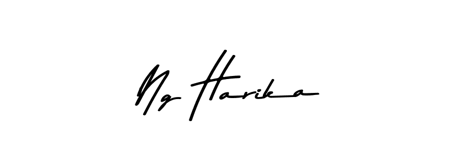 Also You can easily find your signature by using the search form. We will create Ng Harika name handwritten signature images for you free of cost using Asem Kandis PERSONAL USE sign style. Ng Harika signature style 9 images and pictures png