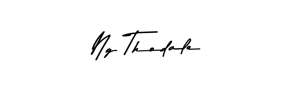 How to make Ng Thodale name signature. Use Asem Kandis PERSONAL USE style for creating short signs online. This is the latest handwritten sign. Ng Thodale signature style 9 images and pictures png