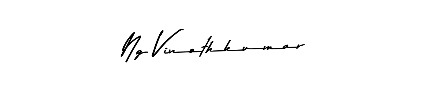 Ng Vinothkumar stylish signature style. Best Handwritten Sign (Asem Kandis PERSONAL USE) for my name. Handwritten Signature Collection Ideas for my name Ng Vinothkumar. Ng Vinothkumar signature style 9 images and pictures png