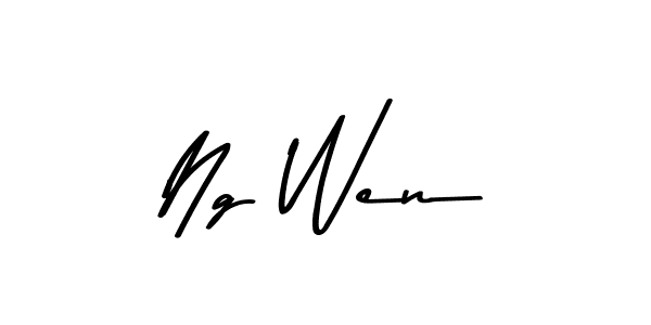 The best way (Asem Kandis PERSONAL USE) to make a short signature is to pick only two or three words in your name. The name Ng Wen include a total of six letters. For converting this name. Ng Wen signature style 9 images and pictures png