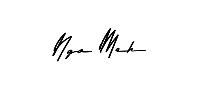 Nga Meh stylish signature style. Best Handwritten Sign (Asem Kandis PERSONAL USE) for my name. Handwritten Signature Collection Ideas for my name Nga Meh. Nga Meh signature style 9 images and pictures png