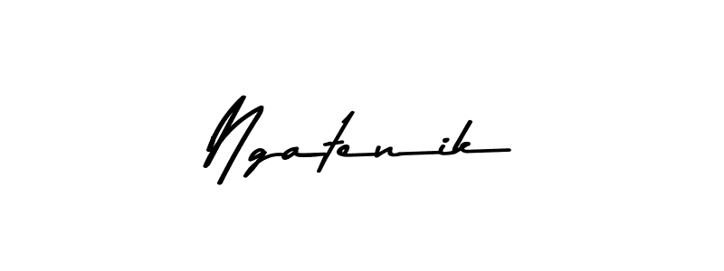 The best way (Asem Kandis PERSONAL USE) to make a short signature is to pick only two or three words in your name. The name Ngatenik include a total of six letters. For converting this name. Ngatenik signature style 9 images and pictures png