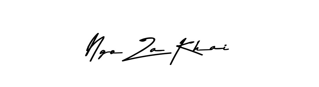 Use a signature maker to create a handwritten signature online. With this signature software, you can design (Asem Kandis PERSONAL USE) your own signature for name Ngo Za Khai. Ngo Za Khai signature style 9 images and pictures png