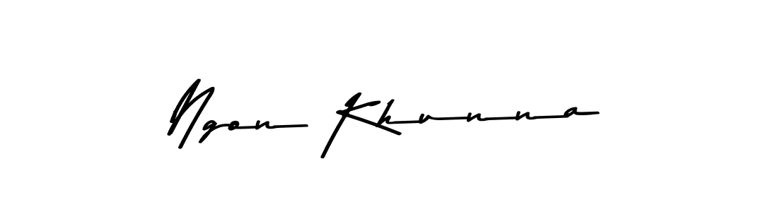 Use a signature maker to create a handwritten signature online. With this signature software, you can design (Asem Kandis PERSONAL USE) your own signature for name Ngon Khunna. Ngon Khunna signature style 9 images and pictures png