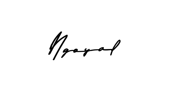 How to make Ngoyal name signature. Use Asem Kandis PERSONAL USE style for creating short signs online. This is the latest handwritten sign. Ngoyal signature style 9 images and pictures png