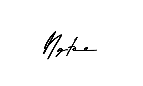 Design your own signature with our free online signature maker. With this signature software, you can create a handwritten (Asem Kandis PERSONAL USE) signature for name Ngtee. Ngtee signature style 9 images and pictures png
