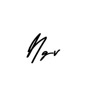 Make a beautiful signature design for name Ngv. With this signature (Asem Kandis PERSONAL USE) style, you can create a handwritten signature for free. Ngv signature style 9 images and pictures png
