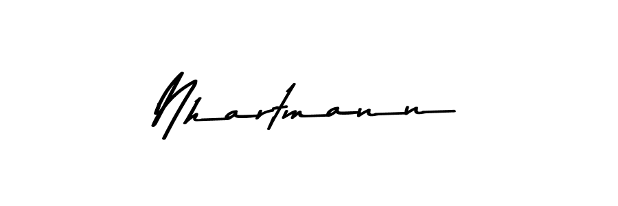 How to make Nhartmann name signature. Use Asem Kandis PERSONAL USE style for creating short signs online. This is the latest handwritten sign. Nhartmann signature style 9 images and pictures png