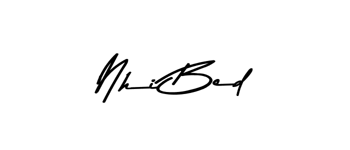 Check out images of Autograph of Nhi Bed name. Actor Nhi Bed Signature Style. Asem Kandis PERSONAL USE is a professional sign style online. Nhi Bed signature style 9 images and pictures png