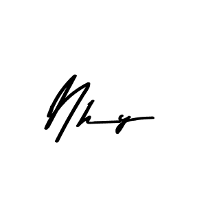 Use a signature maker to create a handwritten signature online. With this signature software, you can design (Asem Kandis PERSONAL USE) your own signature for name Nhy. Nhy signature style 9 images and pictures png