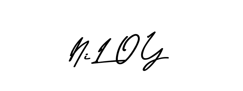 The best way (Asem Kandis PERSONAL USE) to make a short signature is to pick only two or three words in your name. The name Ni L O Y include a total of six letters. For converting this name. Ni L O Y signature style 9 images and pictures png