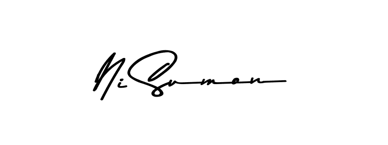 How to Draw Ni Sumon signature style? Asem Kandis PERSONAL USE is a latest design signature styles for name Ni Sumon. Ni Sumon signature style 9 images and pictures png