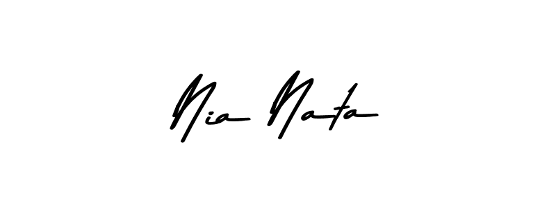 Create a beautiful signature design for name Nia Nata. With this signature (Asem Kandis PERSONAL USE) fonts, you can make a handwritten signature for free. Nia Nata signature style 9 images and pictures png