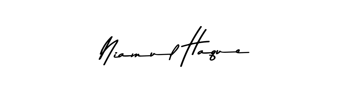 Design your own signature with our free online signature maker. With this signature software, you can create a handwritten (Asem Kandis PERSONAL USE) signature for name Niamul Haque. Niamul Haque signature style 9 images and pictures png