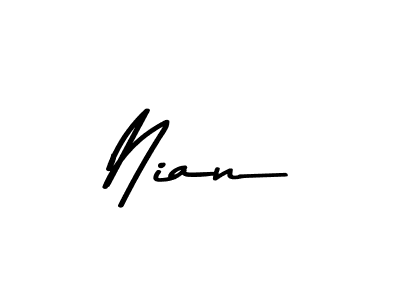 Nian stylish signature style. Best Handwritten Sign (Asem Kandis PERSONAL USE) for my name. Handwritten Signature Collection Ideas for my name Nian. Nian signature style 9 images and pictures png
