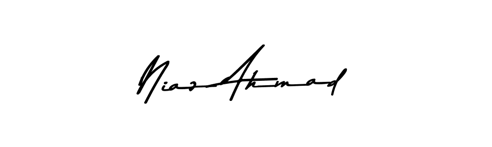 How to make Niaz Ahmad name signature. Use Asem Kandis PERSONAL USE style for creating short signs online. This is the latest handwritten sign. Niaz Ahmad signature style 9 images and pictures png