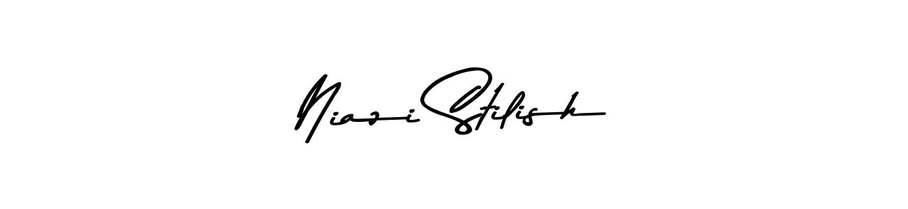 The best way (Asem Kandis PERSONAL USE) to make a short signature is to pick only two or three words in your name. The name Niazi Stilish include a total of six letters. For converting this name. Niazi Stilish signature style 9 images and pictures png