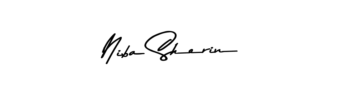 The best way (Asem Kandis PERSONAL USE) to make a short signature is to pick only two or three words in your name. The name Niba Sherin include a total of six letters. For converting this name. Niba Sherin signature style 9 images and pictures png