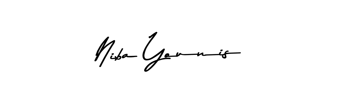 Make a beautiful signature design for name Niba Younis. With this signature (Asem Kandis PERSONAL USE) style, you can create a handwritten signature for free. Niba Younis signature style 9 images and pictures png