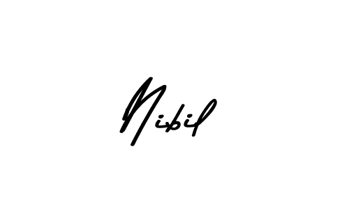 Use a signature maker to create a handwritten signature online. With this signature software, you can design (Asem Kandis PERSONAL USE) your own signature for name Nibil. Nibil signature style 9 images and pictures png