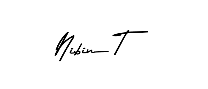 Nibin T stylish signature style. Best Handwritten Sign (Asem Kandis PERSONAL USE) for my name. Handwritten Signature Collection Ideas for my name Nibin T. Nibin T signature style 9 images and pictures png