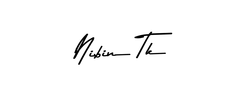 Design your own signature with our free online signature maker. With this signature software, you can create a handwritten (Asem Kandis PERSONAL USE) signature for name Nibin Tk. Nibin Tk signature style 9 images and pictures png