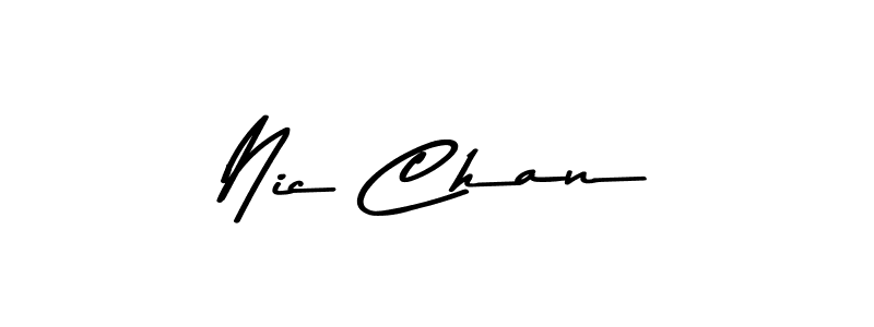 This is the best signature style for the Nic Chan name. Also you like these signature font (Asem Kandis PERSONAL USE). Mix name signature. Nic Chan signature style 9 images and pictures png