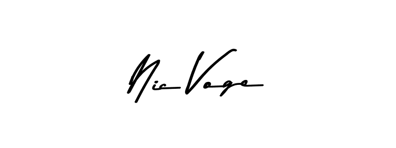 Nic Voge stylish signature style. Best Handwritten Sign (Asem Kandis PERSONAL USE) for my name. Handwritten Signature Collection Ideas for my name Nic Voge. Nic Voge signature style 9 images and pictures png