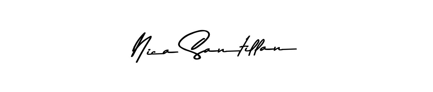 Here are the top 10 professional signature styles for the name Nica Santillan. These are the best autograph styles you can use for your name. Nica Santillan signature style 9 images and pictures png