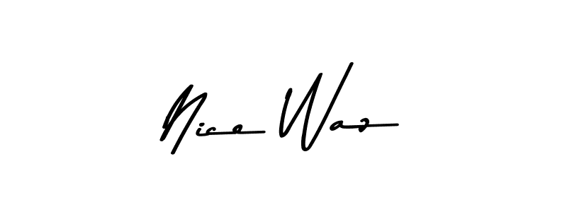 Create a beautiful signature design for name Nice Waz. With this signature (Asem Kandis PERSONAL USE) fonts, you can make a handwritten signature for free. Nice Waz signature style 9 images and pictures png