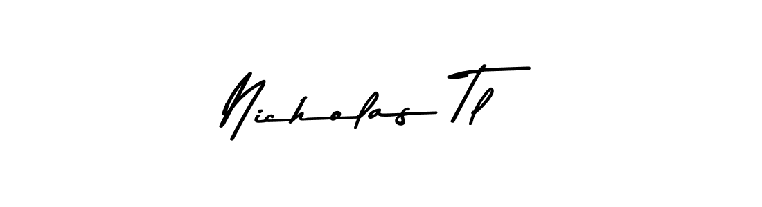 This is the best signature style for the Nicholas Tl name. Also you like these signature font (Asem Kandis PERSONAL USE). Mix name signature. Nicholas Tl signature style 9 images and pictures png