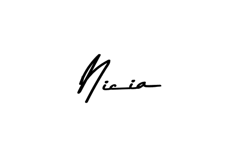 You should practise on your own different ways (Asem Kandis PERSONAL USE) to write your name (Nicia) in signature. don't let someone else do it for you. Nicia signature style 9 images and pictures png