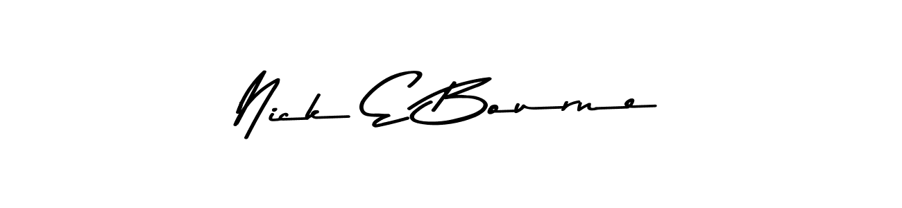 Asem Kandis PERSONAL USE is a professional signature style that is perfect for those who want to add a touch of class to their signature. It is also a great choice for those who want to make their signature more unique. Get Nick E Bourne name to fancy signature for free. Nick E Bourne signature style 9 images and pictures png