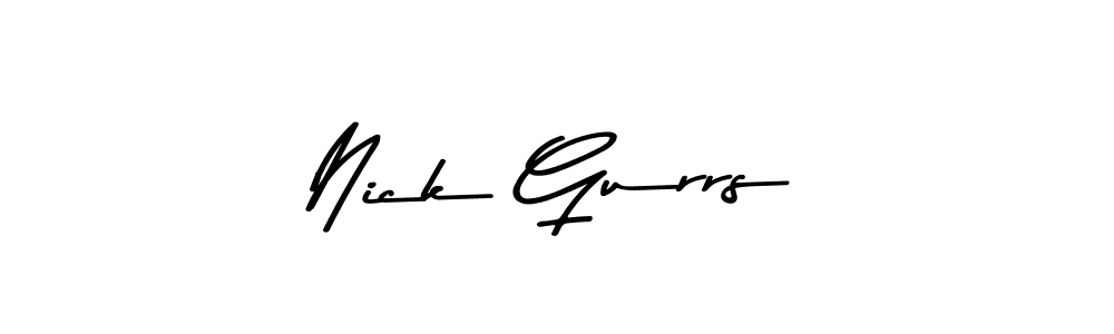 Make a beautiful signature design for name Nick Gurrs. With this signature (Asem Kandis PERSONAL USE) style, you can create a handwritten signature for free. Nick Gurrs signature style 9 images and pictures png