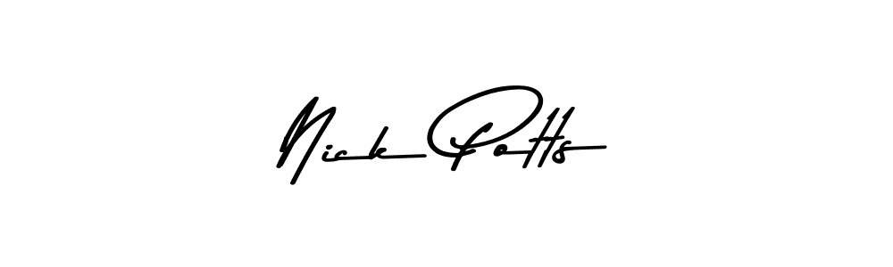 Design your own signature with our free online signature maker. With this signature software, you can create a handwritten (Asem Kandis PERSONAL USE) signature for name Nick Potts. Nick Potts signature style 9 images and pictures png